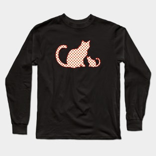 CUTE CAT AND KITTEN, Funny Cat Lover Gift for Feline Mom Dad, Long Sleeve T-Shirt